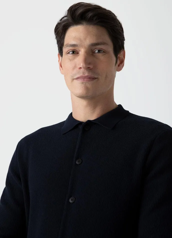 Knitted Jacket Navy Men SUNSPEL Knitwear