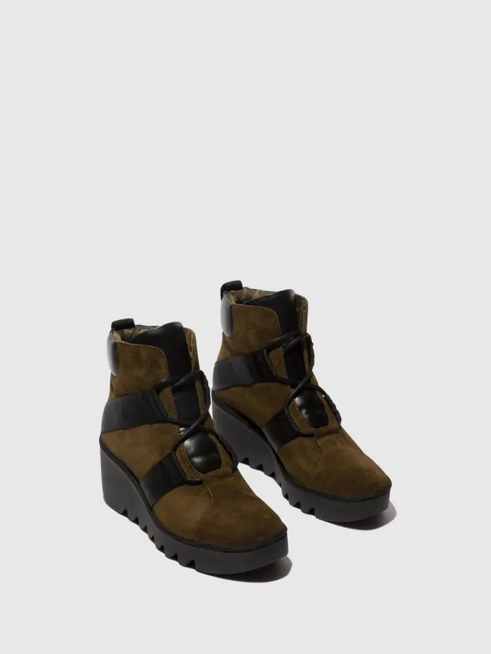 Laceup Ankle Boots BLOM460FLY SLUDGEBLACK Women Fly London Ankle Boots