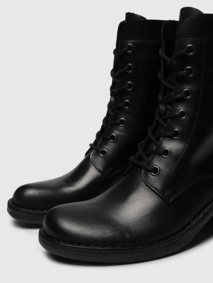 Laceup Ankle Boots MILU044FLY RUG BLACK Women Fly London Ankle Boots
