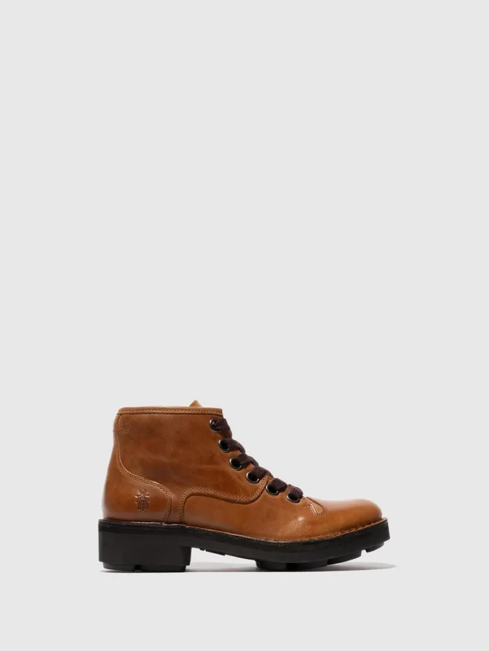 Laceup Ankle Boots NUXE138FLY MID BROWN Men Fly London Ankle Boots