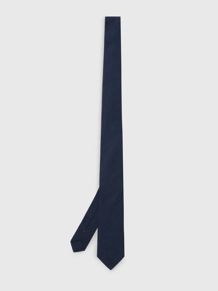 LEONE SLIM TIE Navy Men John Varvatos Scarves and Ties