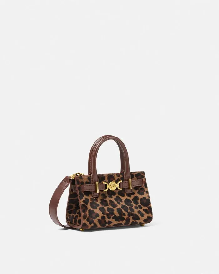 Leopard Medusa 03995 Mini Tote Bag Animalier Women Versace Totes