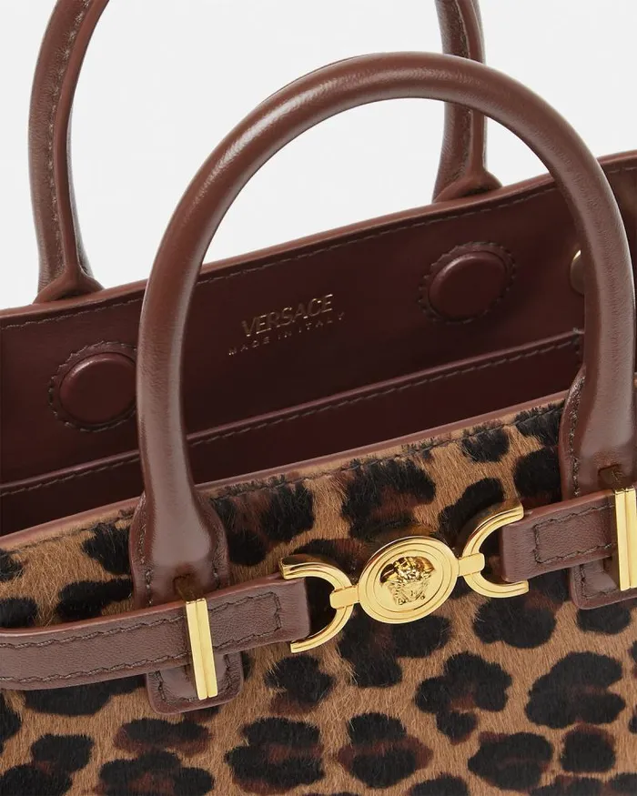 Leopard Medusa 03995 Mini Tote Bag Animalier Women Versace Totes