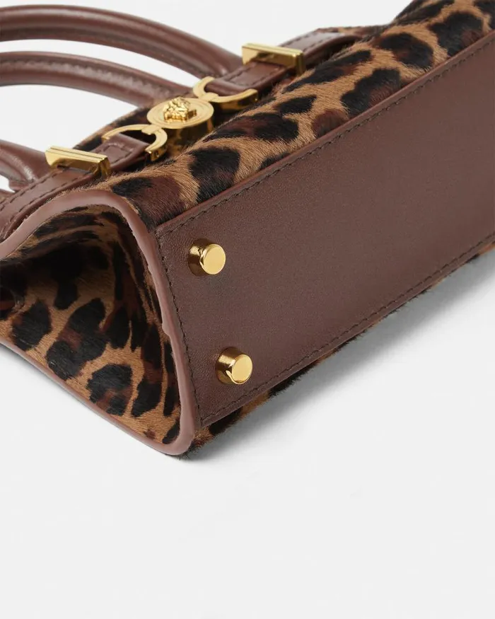 Leopard Medusa 03995 Mini Tote Bag Animalier Women Versace Totes