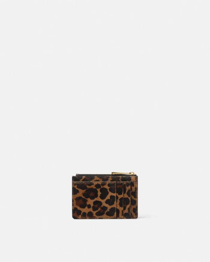 Leopard Medusa Biggie Cardholder Animalier WomenMen Versace Wallets