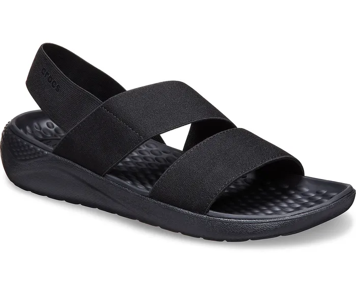 LiteRide Stretch Sandal Black Black Sandals Crocs Women
