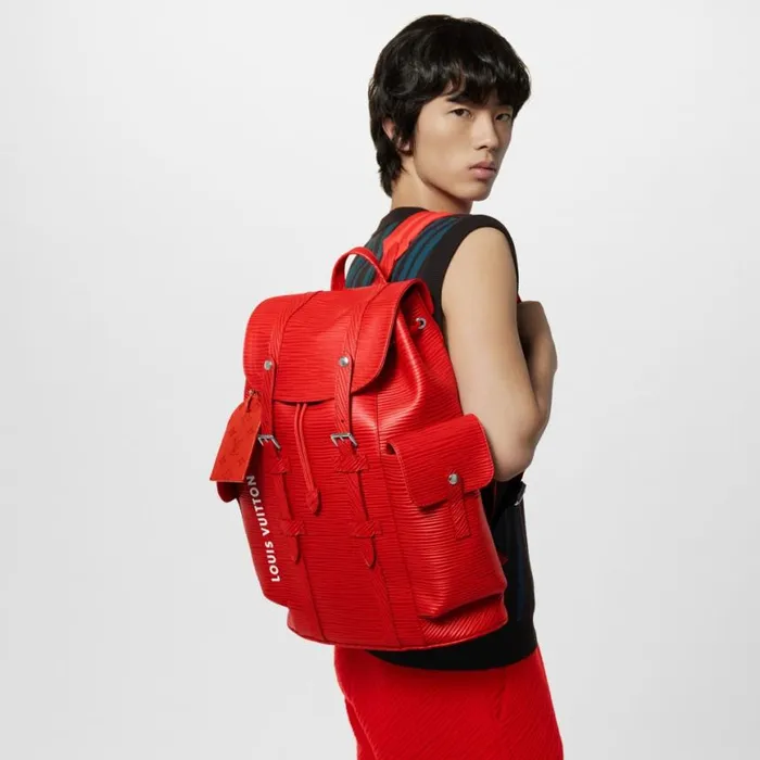 Louis Vuitton Christopher MM M23764 Vermillion Red 8211 Louis Vuitton Handbag Store Men Louis Vuitton Bags