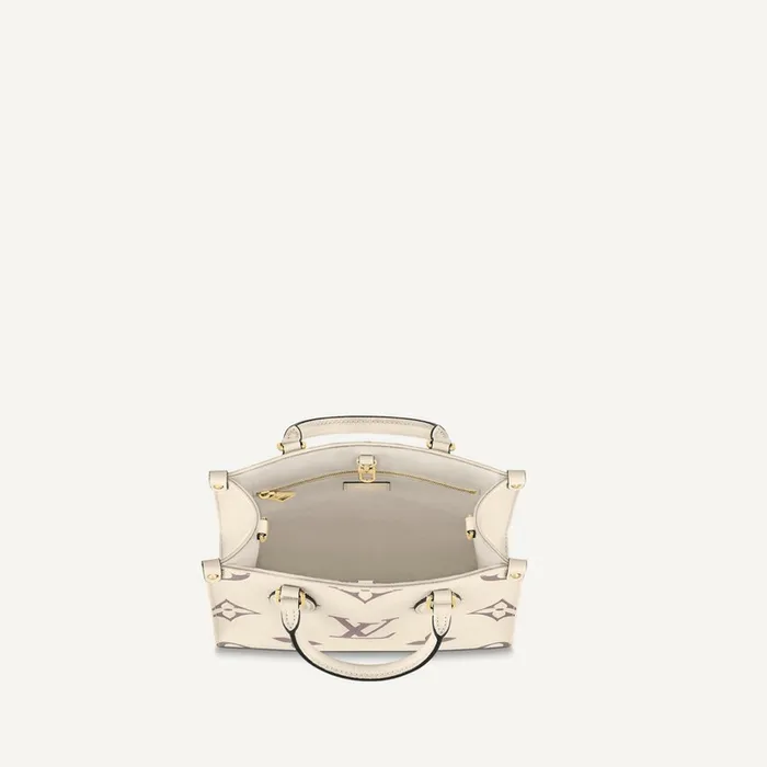 Louis Vuitton Empreinte Monogram Giant Onthego PM M45654 Creme Bois De Rose 8211 Louis Vuitton Handbag Store Women Louis Vuitton Onthego Bag