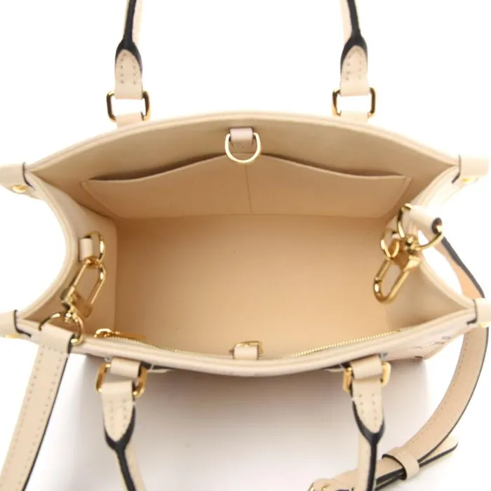 Louis Vuitton Empreinte Monogram Giant Onthego PM M45654 Creme Bois De Rose 8211 Louis Vuitton Handbag Store Women Louis Vuitton Onthego Bag