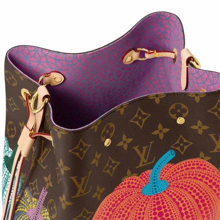 Louis Vuitton M46473 LV X YK Pumpkin Prin Nono MM 8211 Louis Vuitton Handbag Store Women Louis Vuitton NeoNoe Bag