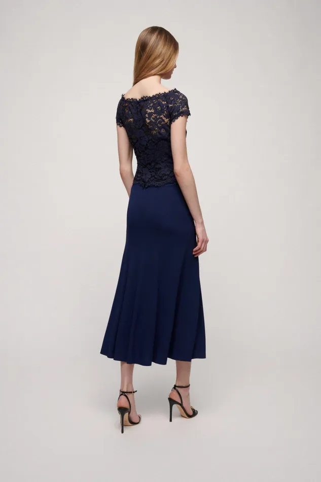 Luisa Spagnoli Formal Dresses Women Graffetta Blue Luisa Spagnoli Formal Dresses Women Graffetta Blue