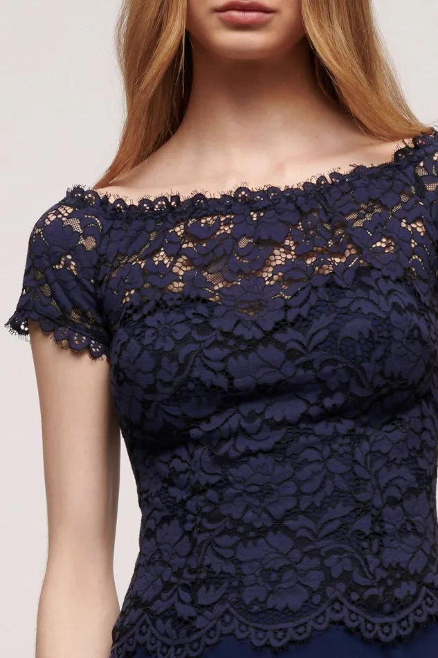 Luisa Spagnoli Formal Dresses Women Graffetta Blue Luisa Spagnoli Formal Dresses Women Graffetta Blue