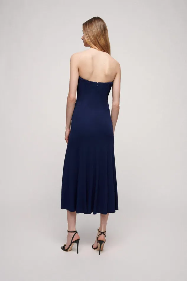 Luisa Spagnoli Formal Dresses Women Graffetta Blue Luisa Spagnoli Formal Dresses Women Graffetta Blue