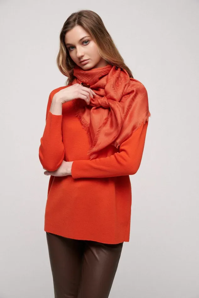 Luisa Spagnoli Scarves And Foulards Women Romanzo Orange