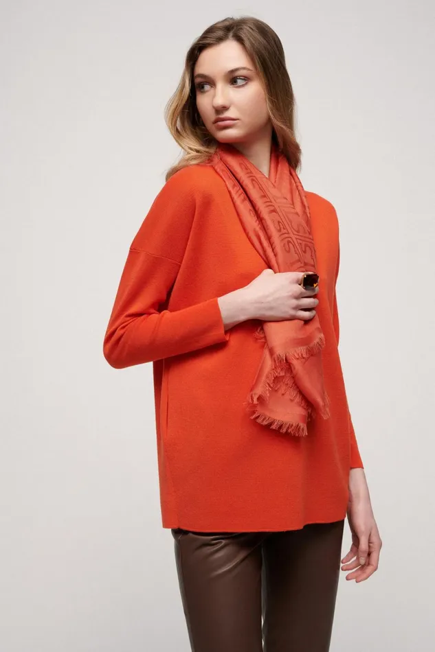 Luisa Spagnoli Scarves And Foulards Women Romanzo Orange Luisa Spagnoli Scarves And Foulards Women Romanzo Orange