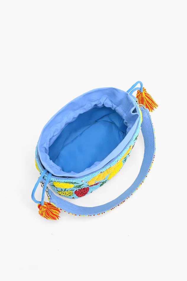 Lush Fruits Beaded Bucket Bag Women Clutches America and Beyond