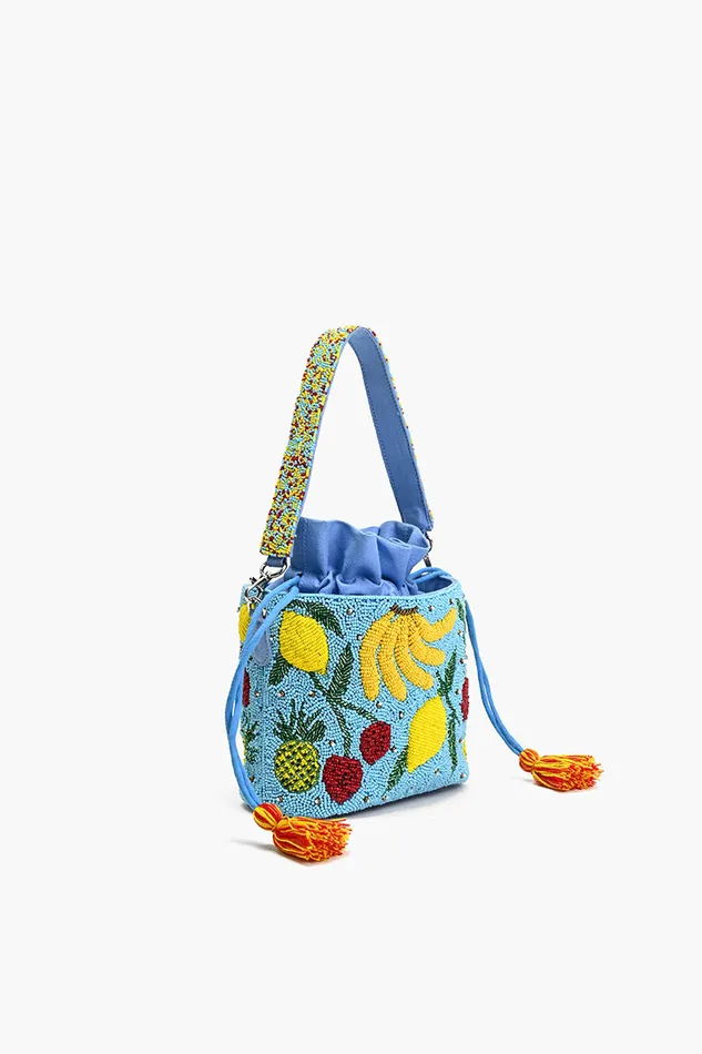 Lush Fruits Beaded Bucket Bag Women Clutches America and Beyond