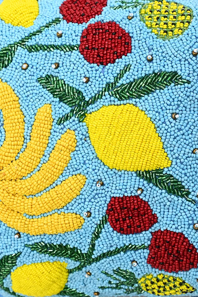 Lush Fruits Beaded Bucket Bag Women Clutches America and Beyond