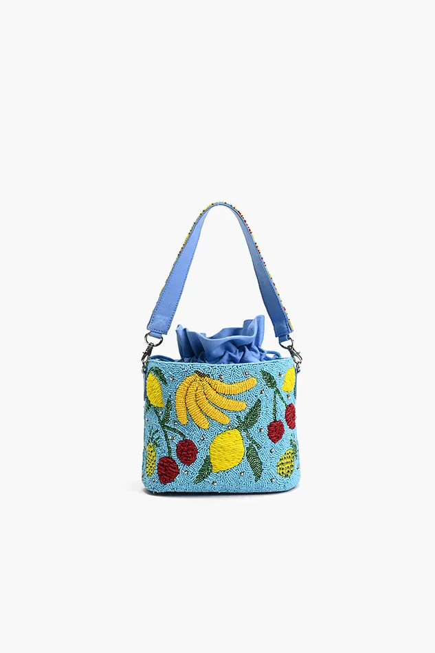 Lush Fruits Beaded Bucket Bag Women Clutches America and Beyond