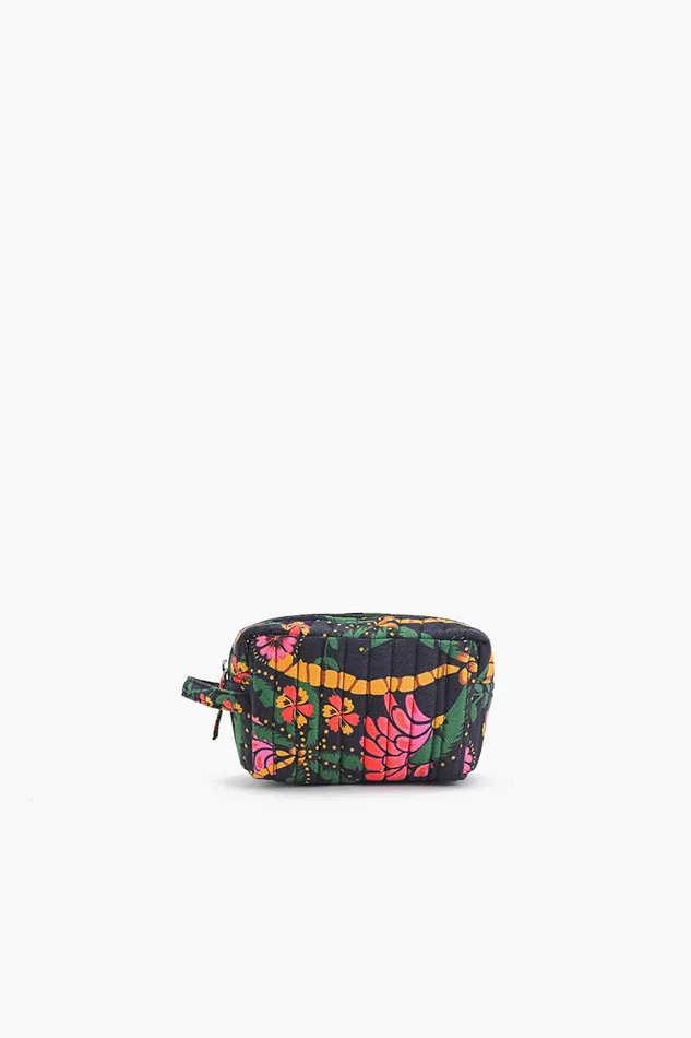 Make Up Bags Women Black Multi Floret Makeup Bag America and Beyond