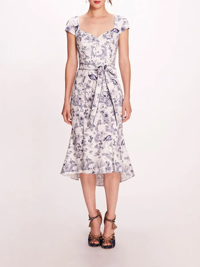 Marchesa Marchesa Rosa Daylily Dress Ivorynavy 8211 Women