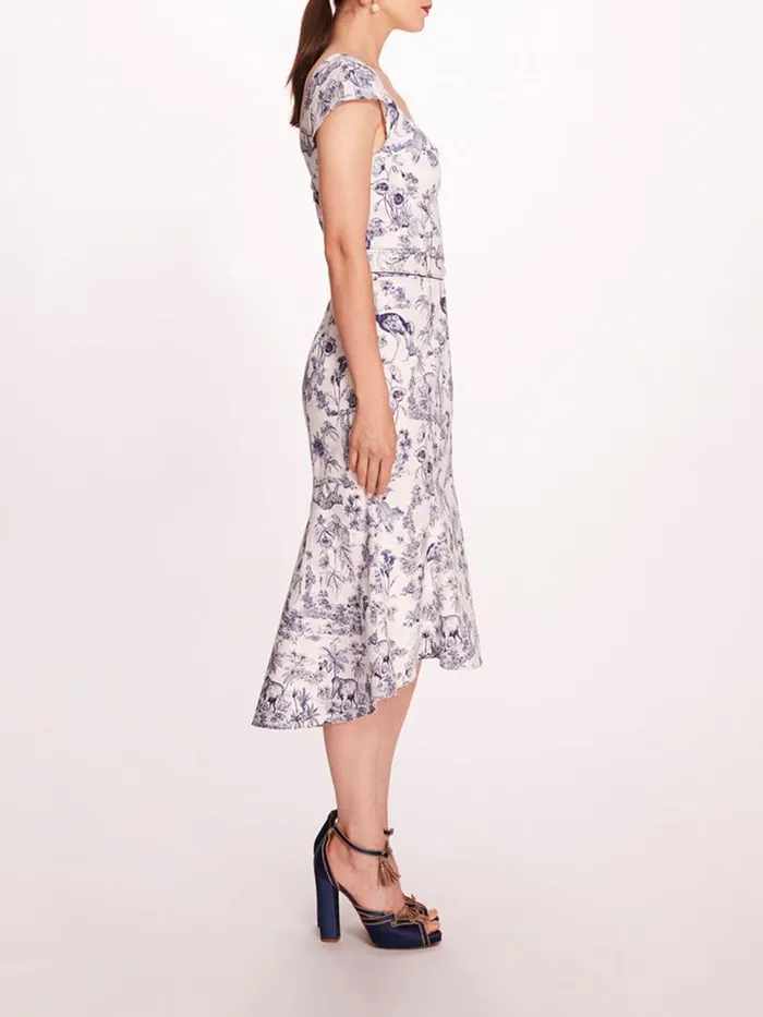 Marchesa Marchesa Rosa Daylily Dress Ivorynavy 8211 Women