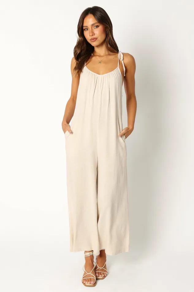 Margot Jumpsuit Oatmeal Jumpsuits and Rompers Petal and Pup Women