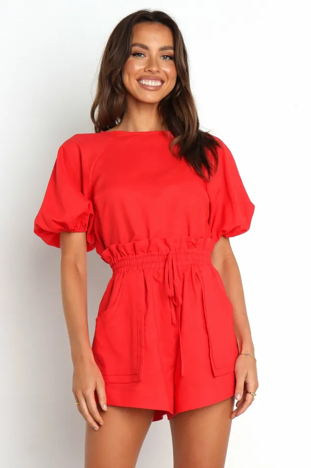 Matching Sets Chelsey Set Red Petal and Pup Women