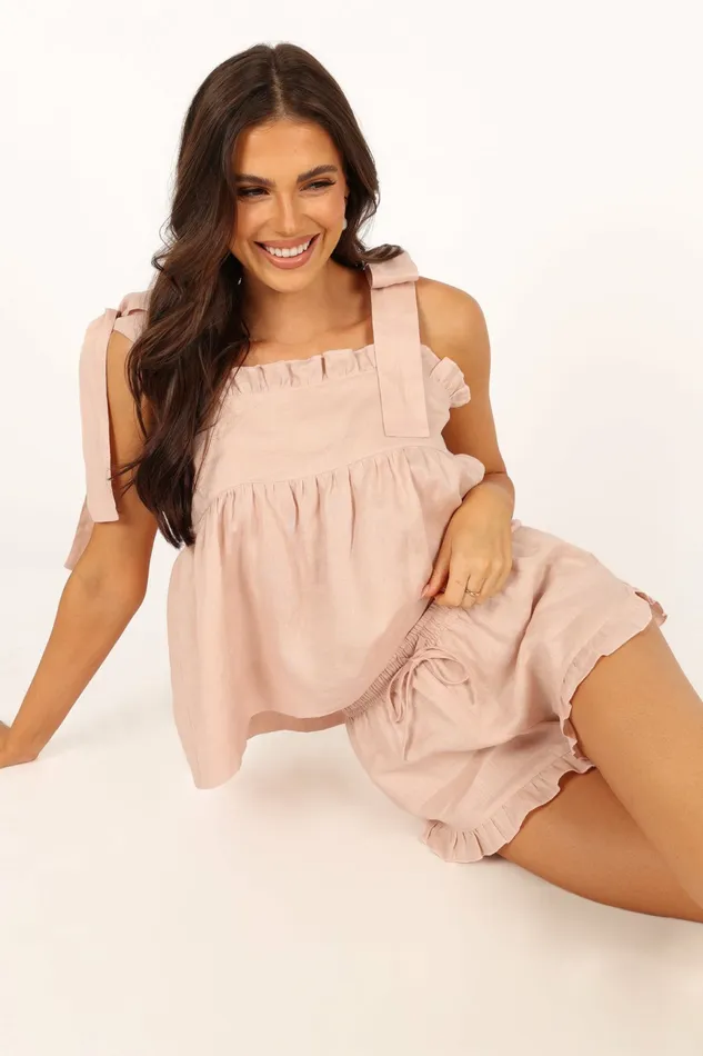 Matching Sets Libby Linen Frill Set Blush 8211 Petal and Pup Women