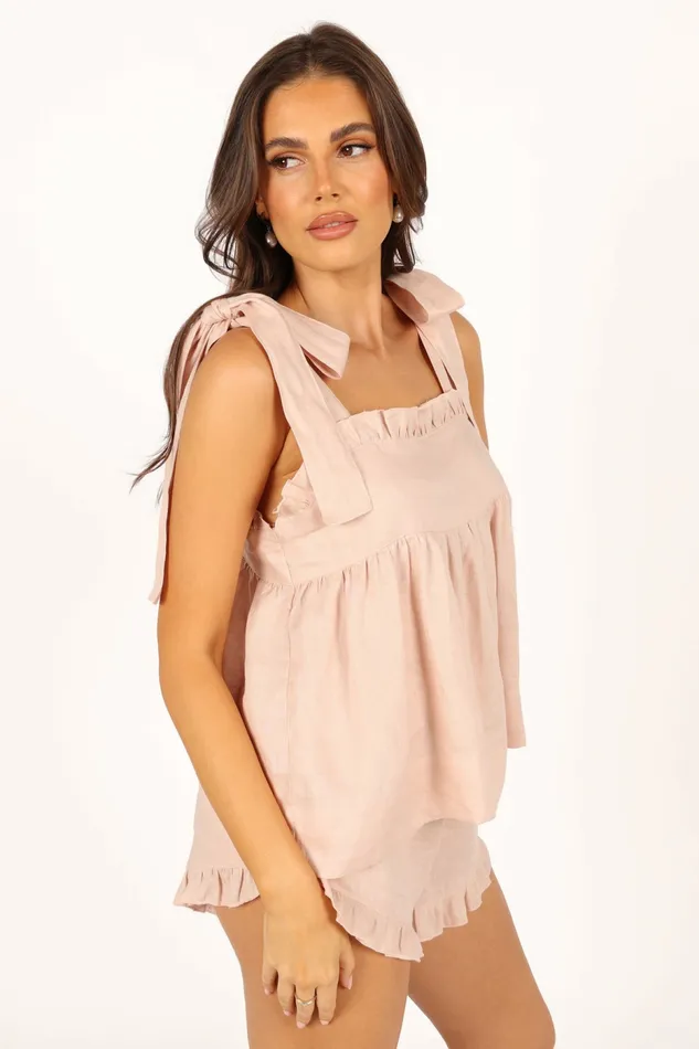 Matching Sets Libby Linen Frill Set Blush 8211 Petal and Pup Women