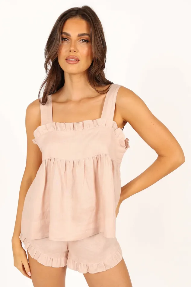 Matching Sets Libby Linen Frill Set Blush 8211 Petal and Pup Women