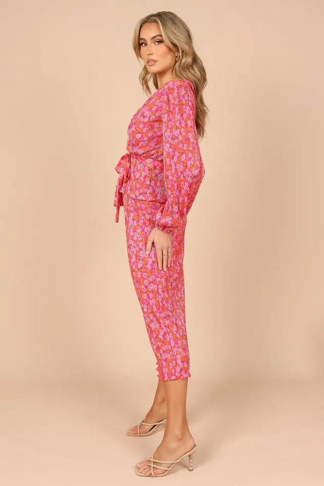 Matching Sets Minelli Pleat Midi Skirt Hot Pink Petal and Pup Women