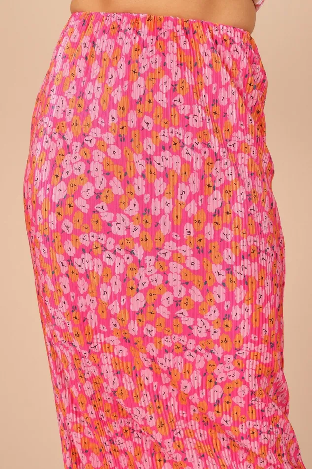 Matching Sets Minelli Pleat Midi Skirt Hot Pink Petal and Pup Women