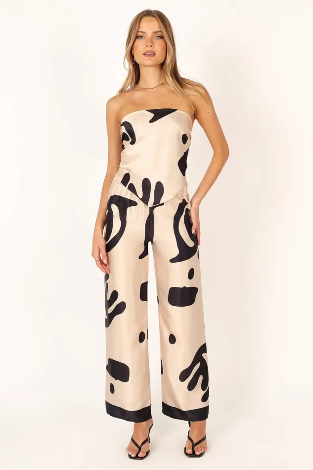 Matching Sets Petal and Pup Women Milla Set Cream Black