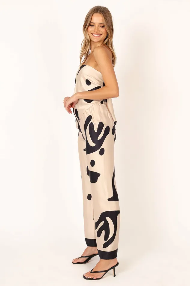Matching Sets Petal and Pup Women Milla Set Cream Black