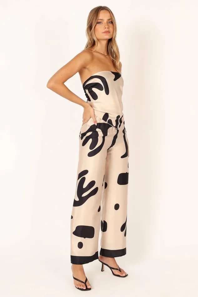 Matching Sets Petal and Pup Women Milla Set Cream Black