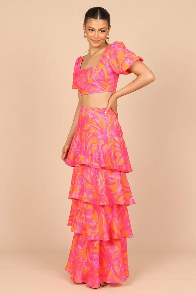 Matching Sets Women Petal and Pup Addison Maxi Skirt Pink Tropics