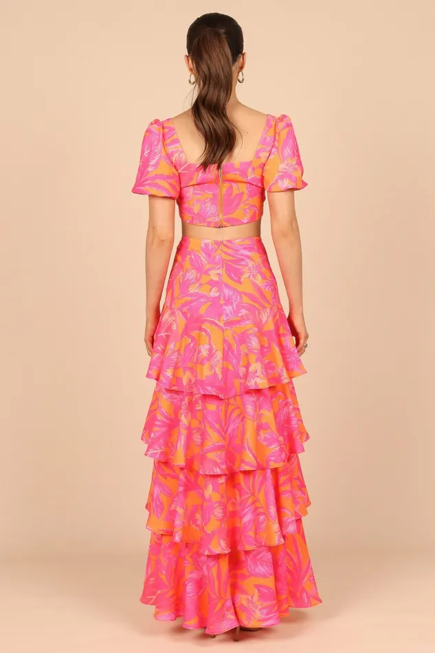 Matching Sets Women Petal and Pup Addison Maxi Skirt Pink Tropics