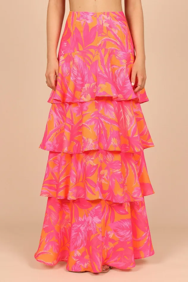 Matching Sets Women Petal and Pup Addison Maxi Skirt Pink Tropics