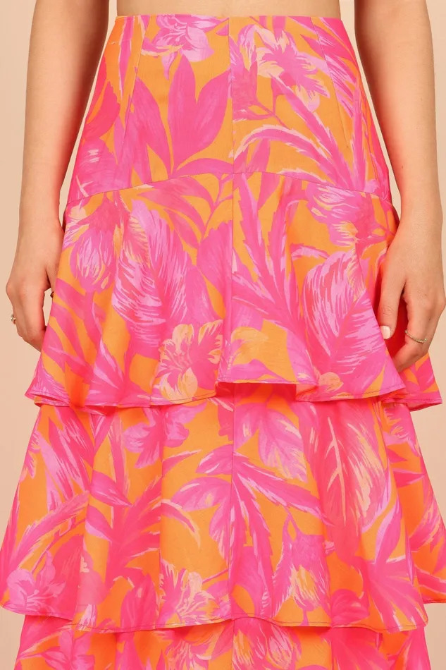 Matching Sets Women Petal and Pup Addison Maxi Skirt Pink Tropics