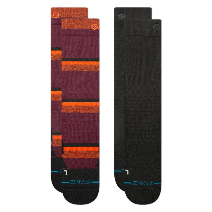 Medium Poly Snow Otc Socks 2 Pack Nightride 8211 Black Men Stance Over The Calf Medium Poly Snow Otc Socks 2 Pack Nightride 8211 Black Men Stance Over The Calf
