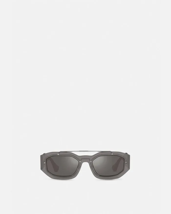 Medusa Biggie Sunglasses Gray Men Versace Sunglasses