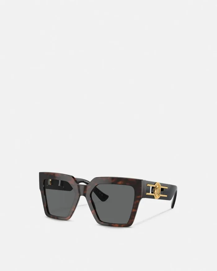 Medusa Deco Butterfly Sunglasses Havana Women Versace Sunglasses