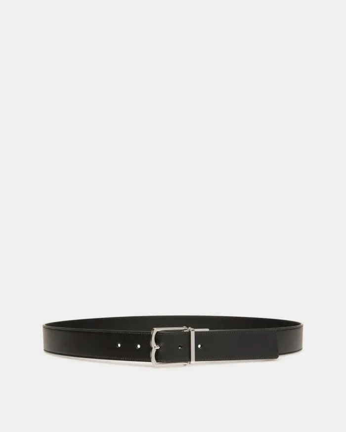Men Bally Belts Country 35mm Reversible And Adjustable Belt In Black Leather Black Men Bally Belts Country 35mm Reversible And Adjustable Belt In Black Leather Black