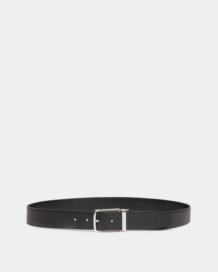 Men Bally Belts Ketter 35mm Reversible And Adjustable Belt In Black Leather Black Men Bally Belts Ketter 35mm Reversible And Adjustable Belt In Black Leather Black
