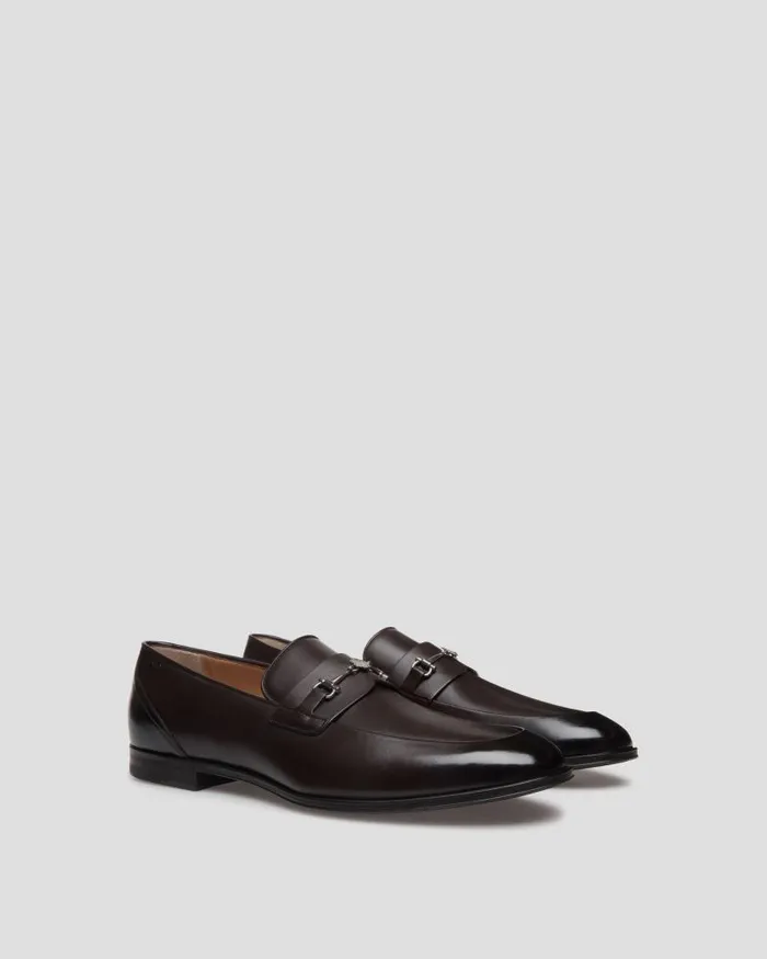 Men Bally Loafers and Moccasins Westminster Loafer In Ebano Leather Brown Men Bally Loafers and Moccasins Westminster Loafer In Ebano Leather Brown