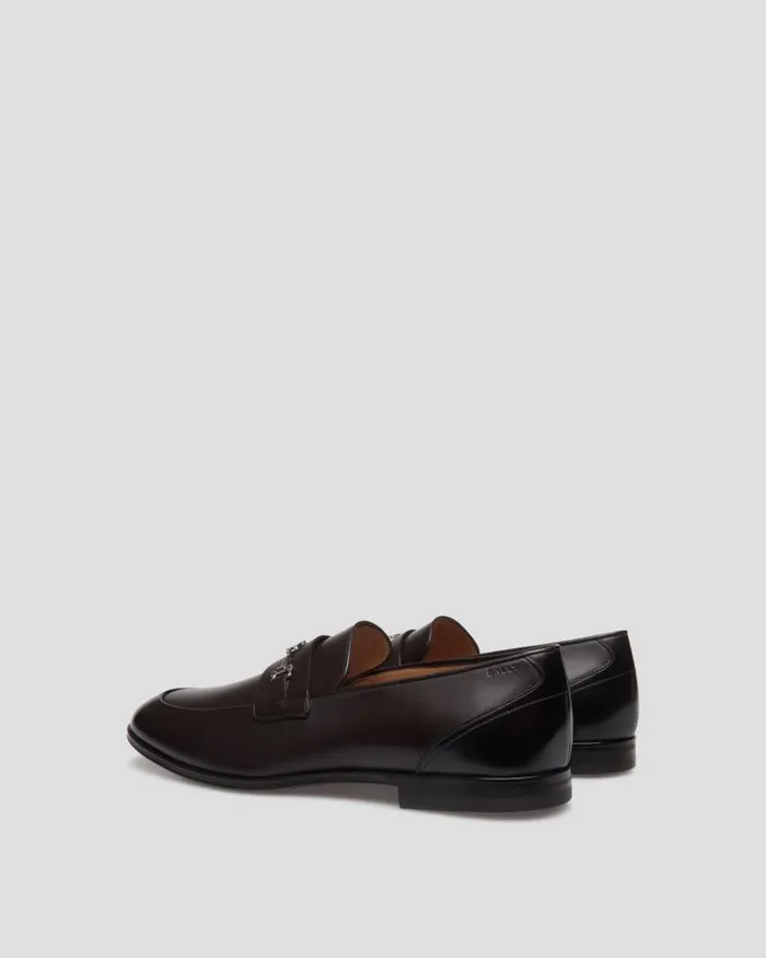 Men Bally Loafers and Moccasins Westminster Loafer In Ebano Leather Brown Men Bally Loafers and Moccasins Westminster Loafer In Ebano Leather Brown