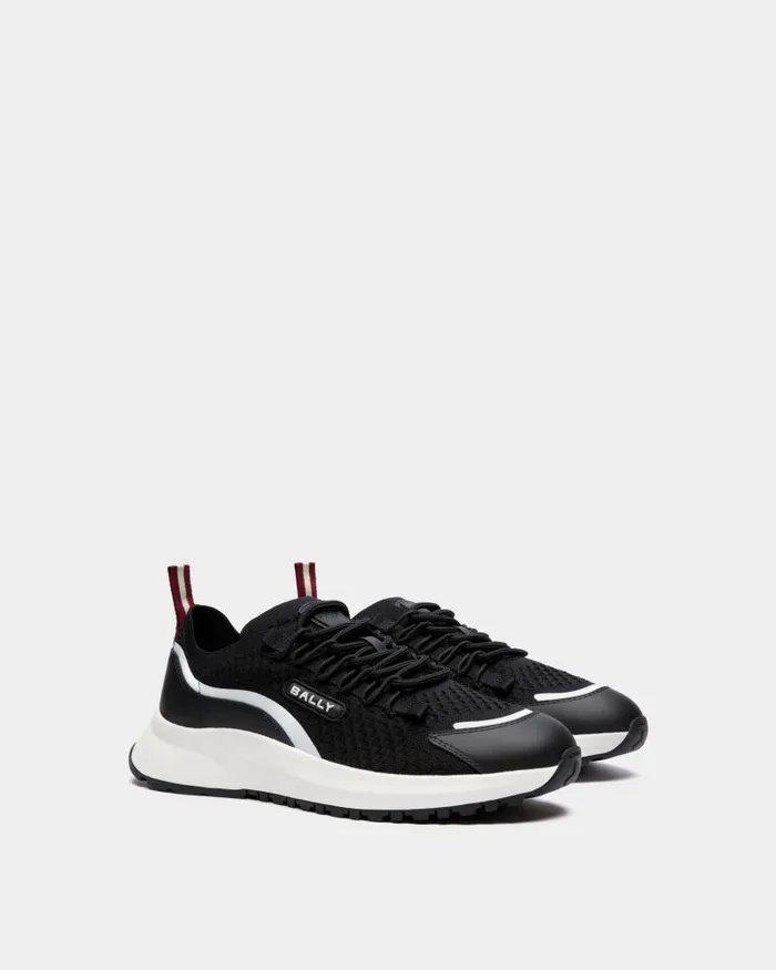 Men Bally Sneakers Outline Sneaker In Black Nylon Black Men Bally Sneakers Outline Sneaker In Black Nylon Black