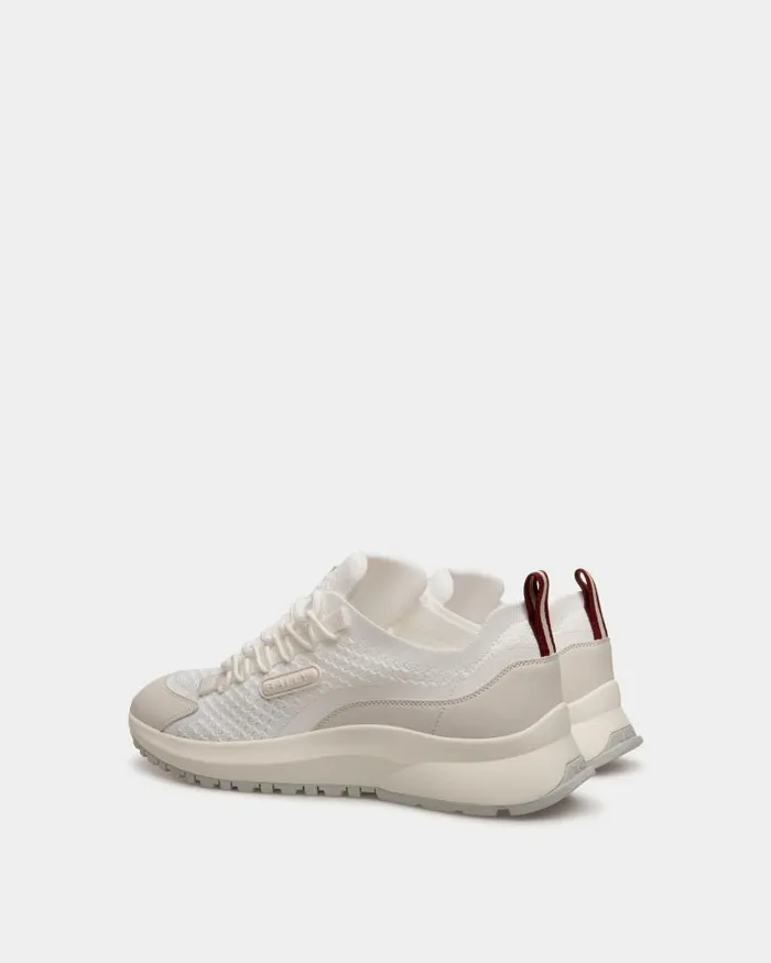 Men Bally Sneakers Outline Sneaker In White Nylon White Men Bally Sneakers Outline Sneaker In White Nylon White