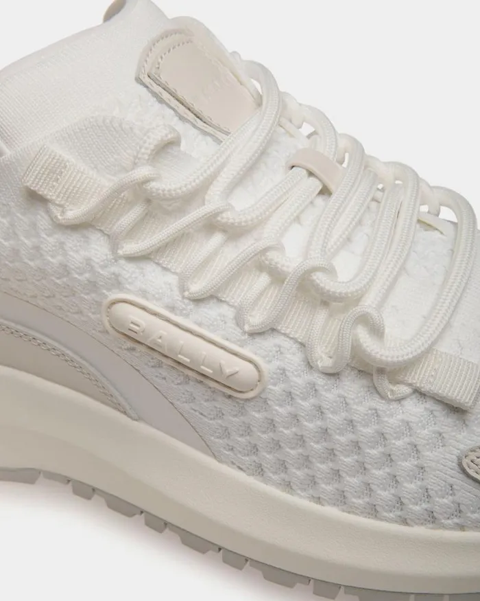 Men Bally Sneakers Outline Sneaker In White Nylon White Men Bally Sneakers Outline Sneaker In White Nylon White